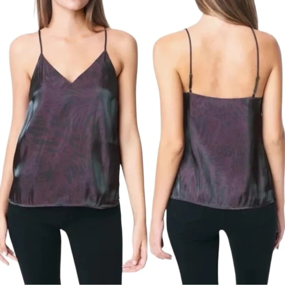 NWT Joe’s Siren-Sauvage Cami Tank Top Purple Zebra Animal Print Women’s Size M